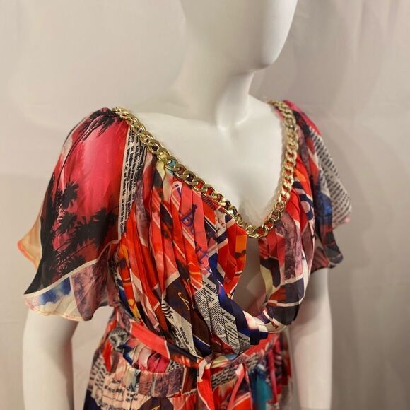 Fashion Nova Vogue Moment Printed Maxi Dress -Pink/Combo - Picture 5 of 13